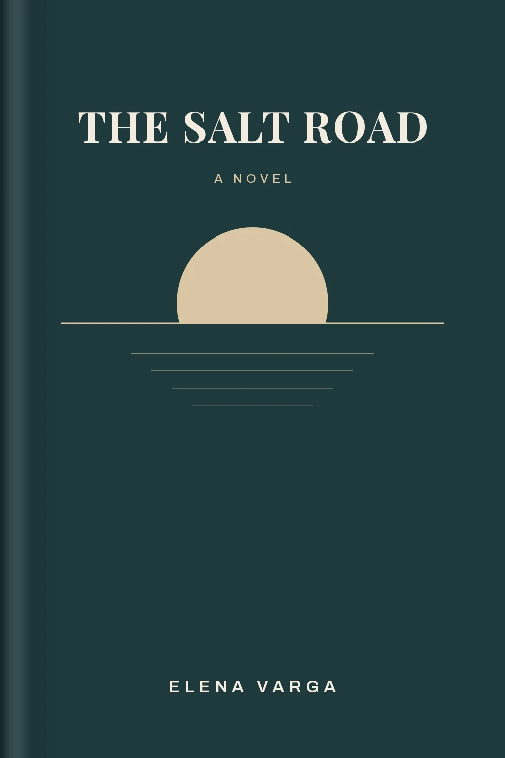 Fiction novel book cover design for The Salt Road by Elena Varga